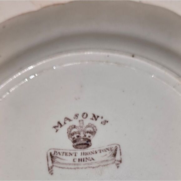 Masons C1850s Floral And Birds Ironstone Plate 9" - Picture 6 of 12